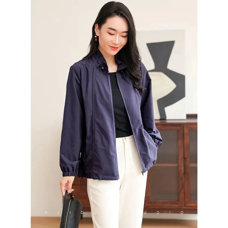 This Year's Popular Women's Long-sleeved Coat Spring 2025 New Female Plus-size Loose Temperament Jacket Petal Collar Outwear