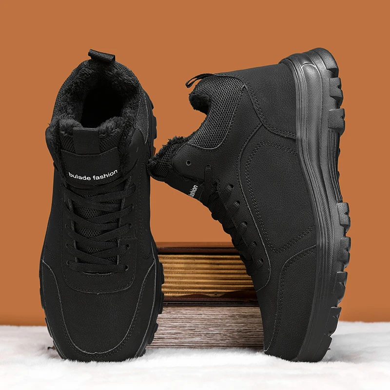 

YRZL/мужские зимние ботинки, термонескользящие зимние ботинки для мужчин, легкая удобная уличная походная обувь на теплом подкладке, водонепроницаемая