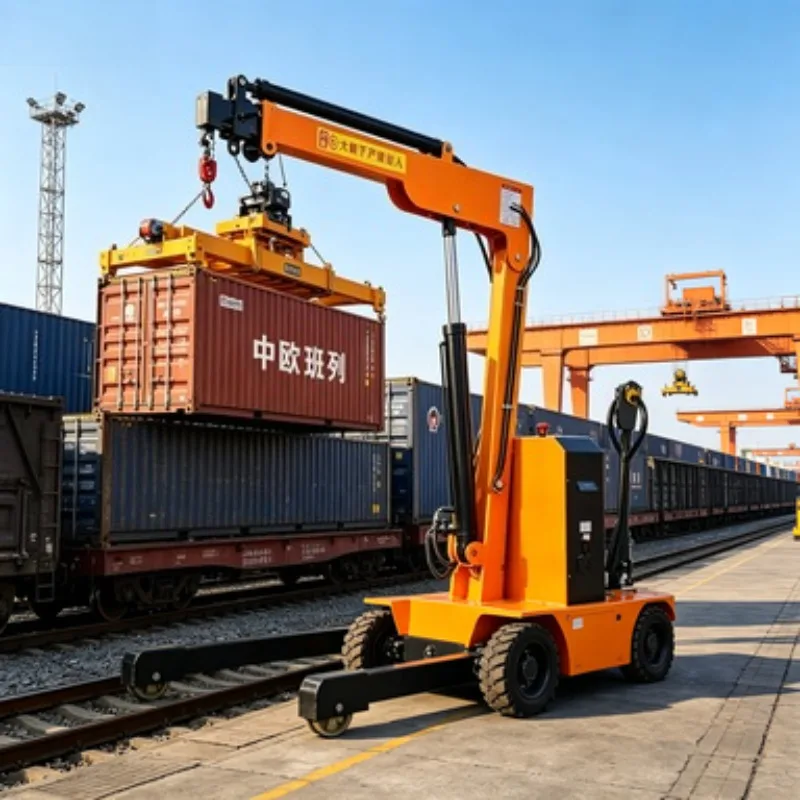 Quick-Deploy Foldable Mini Electric Crane – Hydraulic Floor Hoist, 2T Max Load, 360° Rotation, CE Approved