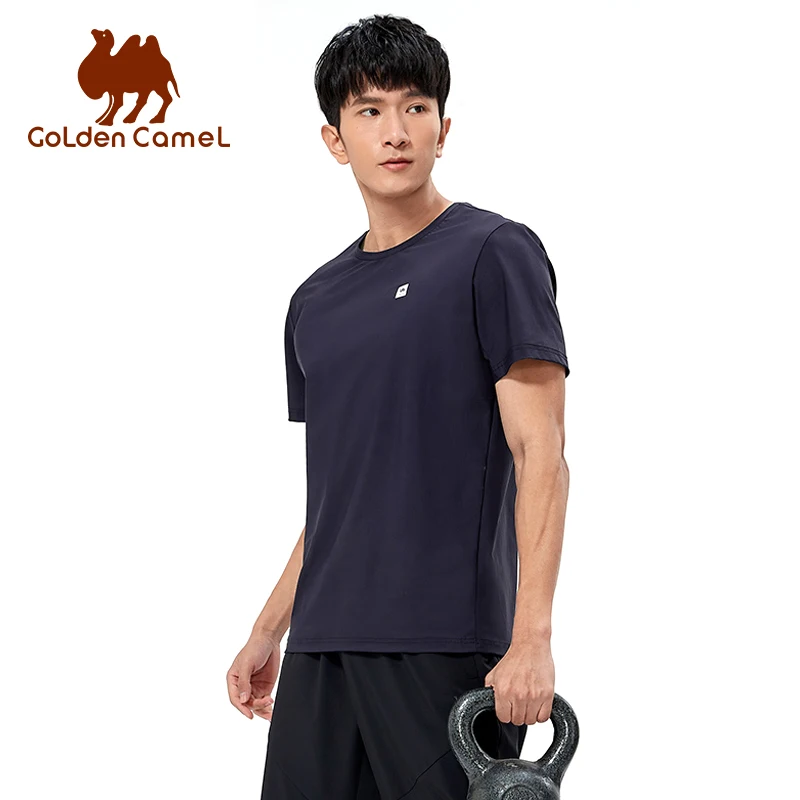 

GOLDEN CAMEL Women's Sports T-shirt 2023 Summer Quick-dry Loose Fashion Elastic Anti-ultraviolet Breathable Short-sleeved Shirts