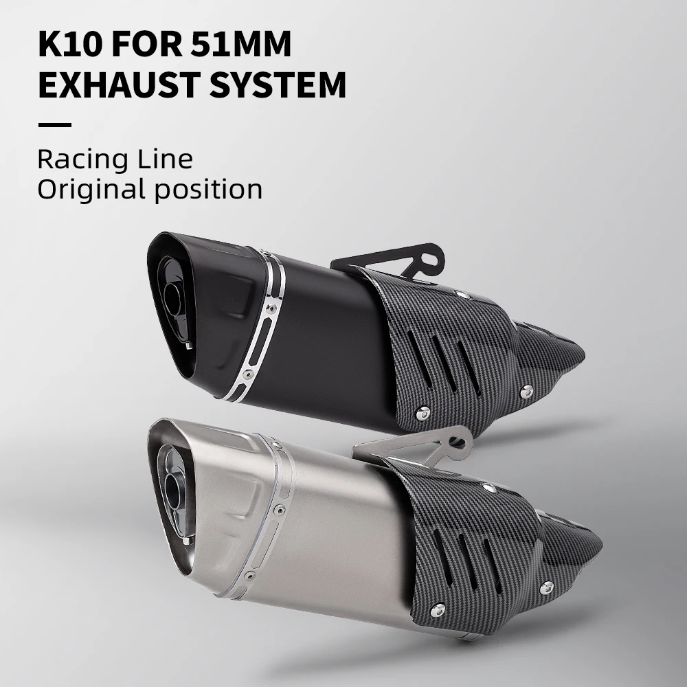 

Motorcycle exhaust pipe escape K10 muffler for 51MM exhaust pipe connection pipe with DB Killer
