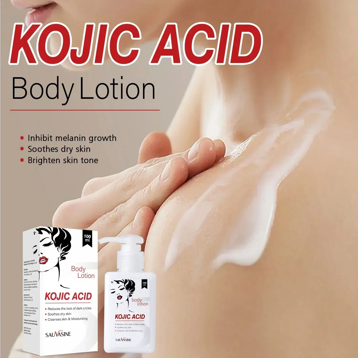 Kojic Acid Skin Care Set Kojic Acid Soap Skin Whitening Cream Dark Spot Remover for Dark Skin Smooth Moisturizing Face Cream