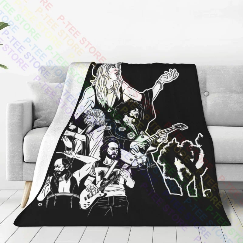 Art Charming Pattern Pop Music Writer Stevie Nicks Blanket Quilt Flannel Four Seasons Faux Fur Mink Family Expenses