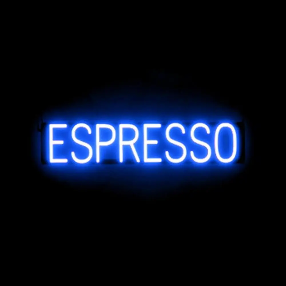 LED Neon ESPRESSO Sign for Business - Blue, 31