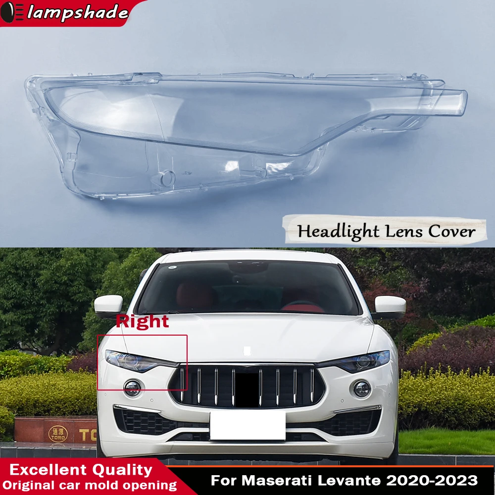 Headlamp Transparent Cover Headlight Shell Lampshade Case Plexiglass Replace Original Lens For Maserati Levante 2020 - 2023