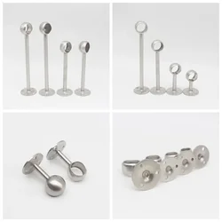 1pcs Stainless Steel Wardrobe Rail Supports Flange Brackets Hanging Clothes Rod Towel Seat Pipe Tube