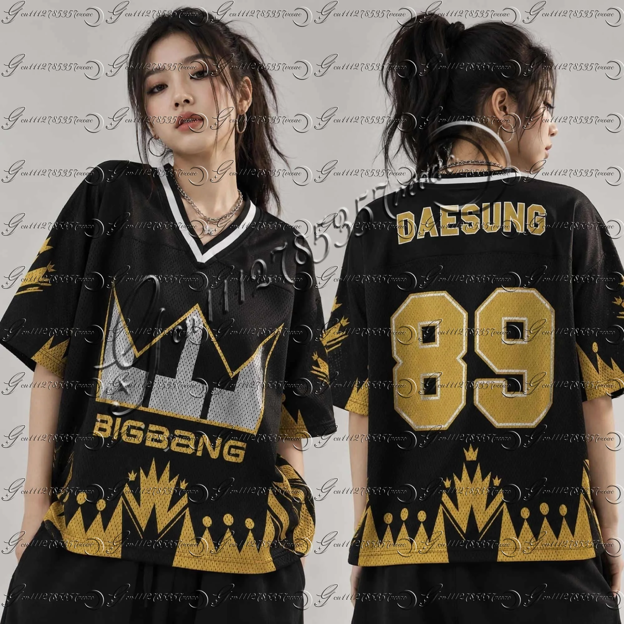 2026 Men Women's Bigbang G-Dragon Taeyang The Throne Returned Jersey Gift for Fans Plus Size Fashion Street Top FamilyMatching
