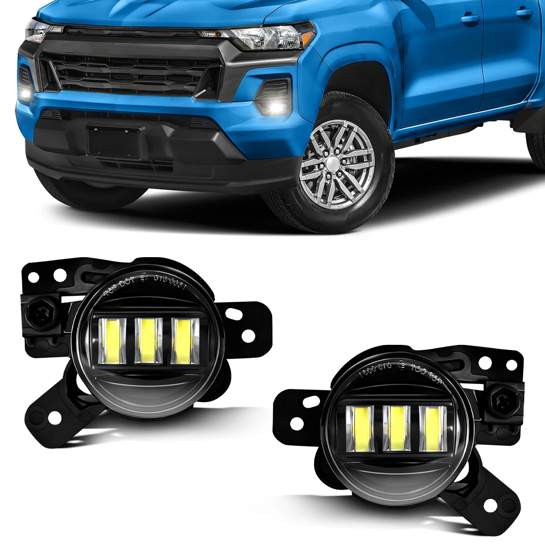 

LED Fog Light For Chevrolet Colorado 2023 2024 Fog Lamp LED DRL Front Bumper Headlights Driving Foglight Car Accessories 12V