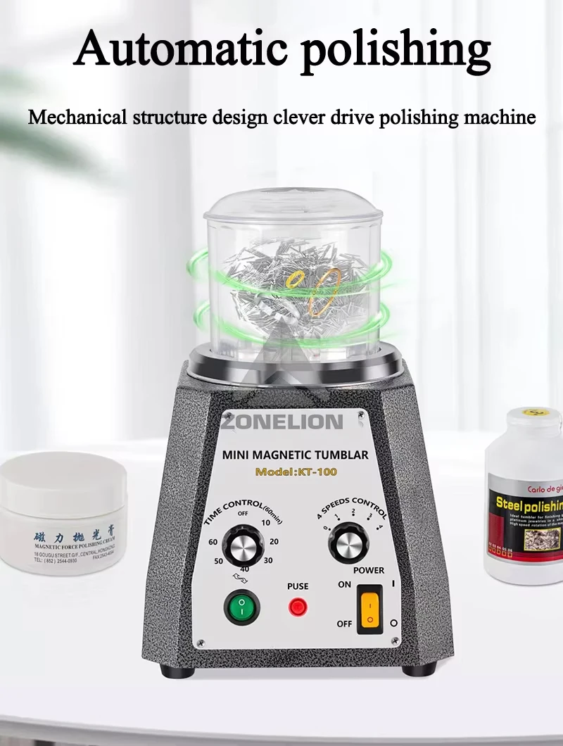 Hot Sale Mini Magnetic Tumbler Polishing Machine for Gold Silver Copper Jewelry Making