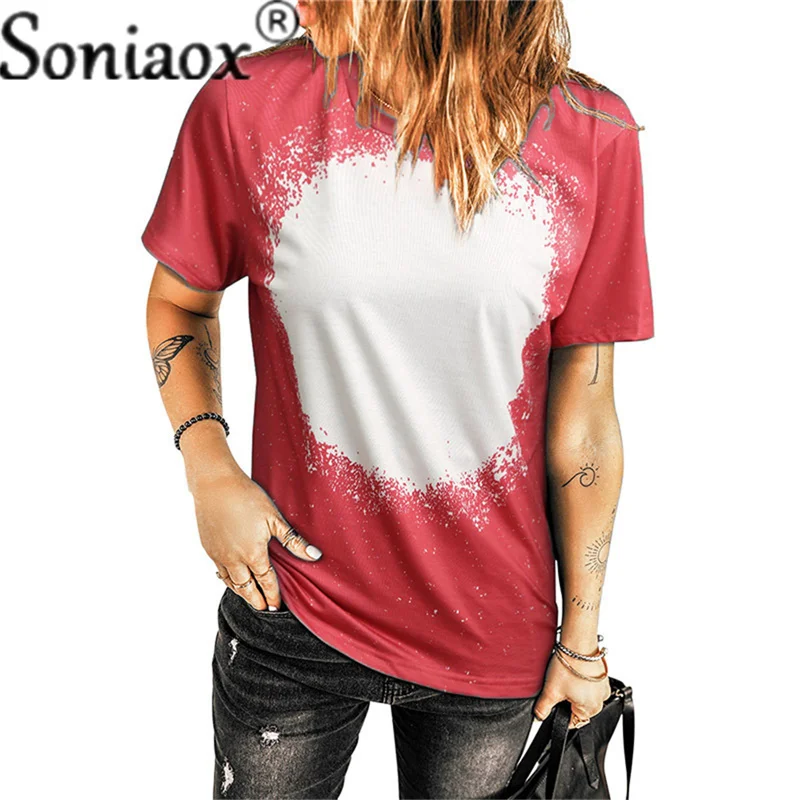2022 Summer New Women's Tie-Dye Printing O Neck Loose Short-Sleeve T-Shirt Ladies Fashion Casual Street Pullover Tops