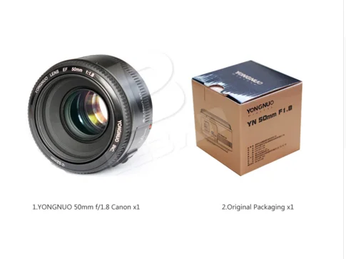 Factory Price YONGNUO YN 50mm Yongnuo Lens YN50 Yn50mm F1.8 Lens Large Aperture Auto Focus Lens YN 50 YN50 for Ca non Cameras