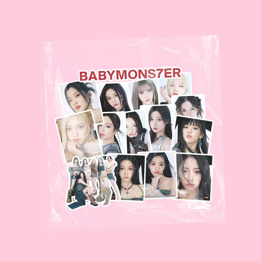 สติกเกอร์ kpop babymonster 101ชิ้น/แพ็ค BABYMONS7ER อัลบั้มรูปสมาชิกกระเป๋าเดินทางสติกเกอร์โทรศัพท์ Rami Rora Ahyeon ASA Ruka Fans ของขวัญ