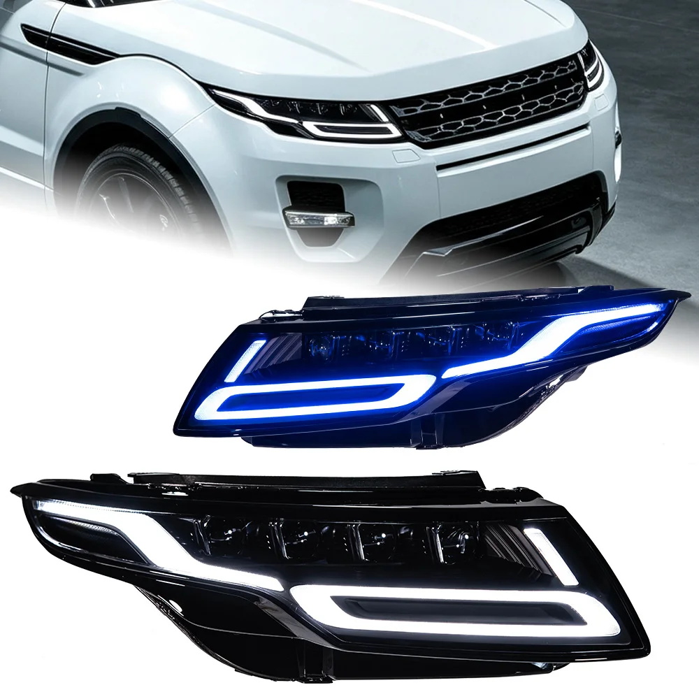 Car Lights For Range Rover EVOQUE Headlight Projector Lens 2012-2018 EVOQUE Signal Head Lamp LED Headlights Drl Auto Accessories