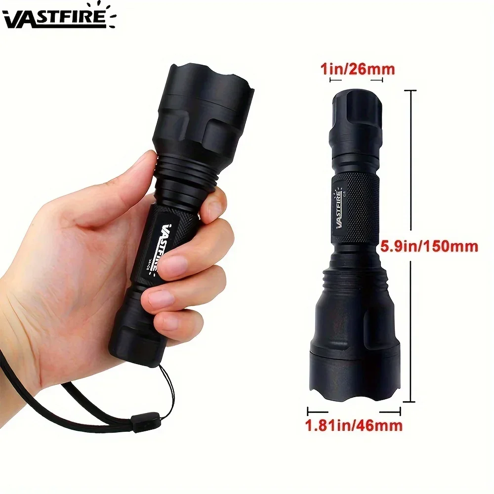 350 Yard Flashlight Red/White/Green Light with Remote Switch Ultra Effective Torch for Night Hunting Camping Tactical Lantern