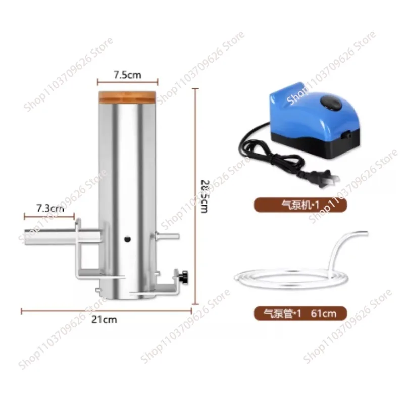 Portable Electric BBQ Smoker with Lid and Air Pump, Wood Pellets Outdoor Cold Smoke Generator