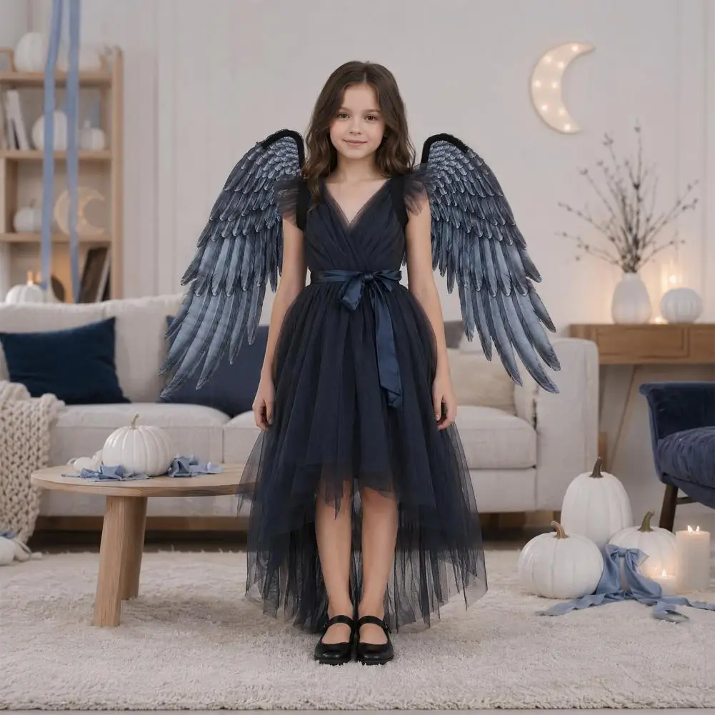 Children's Simulated Wings,Multi-layer Feather Wings, Non-Woven Decorative Wings for Kids Halloween Birthday Stage Performance
