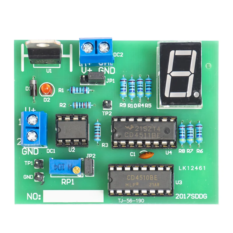 Electronic Electrician Counter Display Mounting Soldering Kit  Electronic Components Printed Circuit Board for Skills Practice