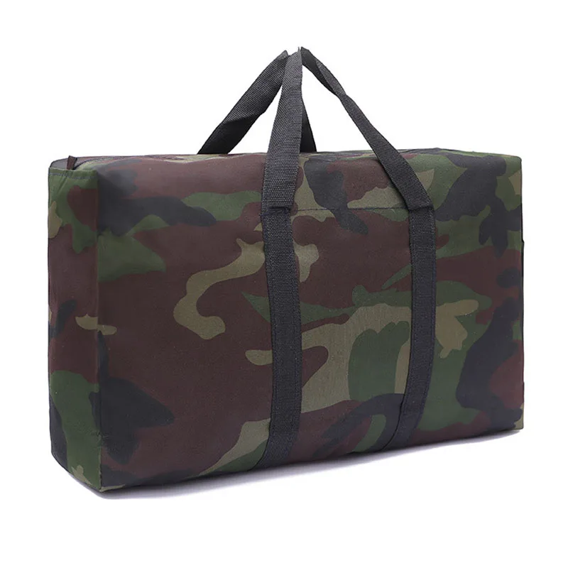 Camouflage Thickened Waterproof Oxford Cloth Luggage Bag Large Capacity Quilt Storage Bag Travel Bags Carrying Camping Bag