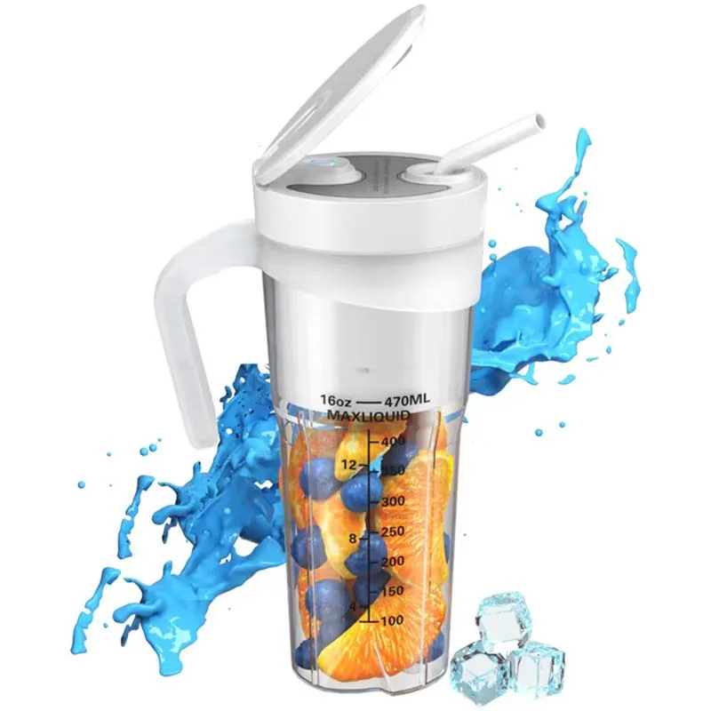Portable Electric Juicer Multifunctional Fruit Mixer Smoothie and Shakes Blender Cup for Outdoor Daily‑use