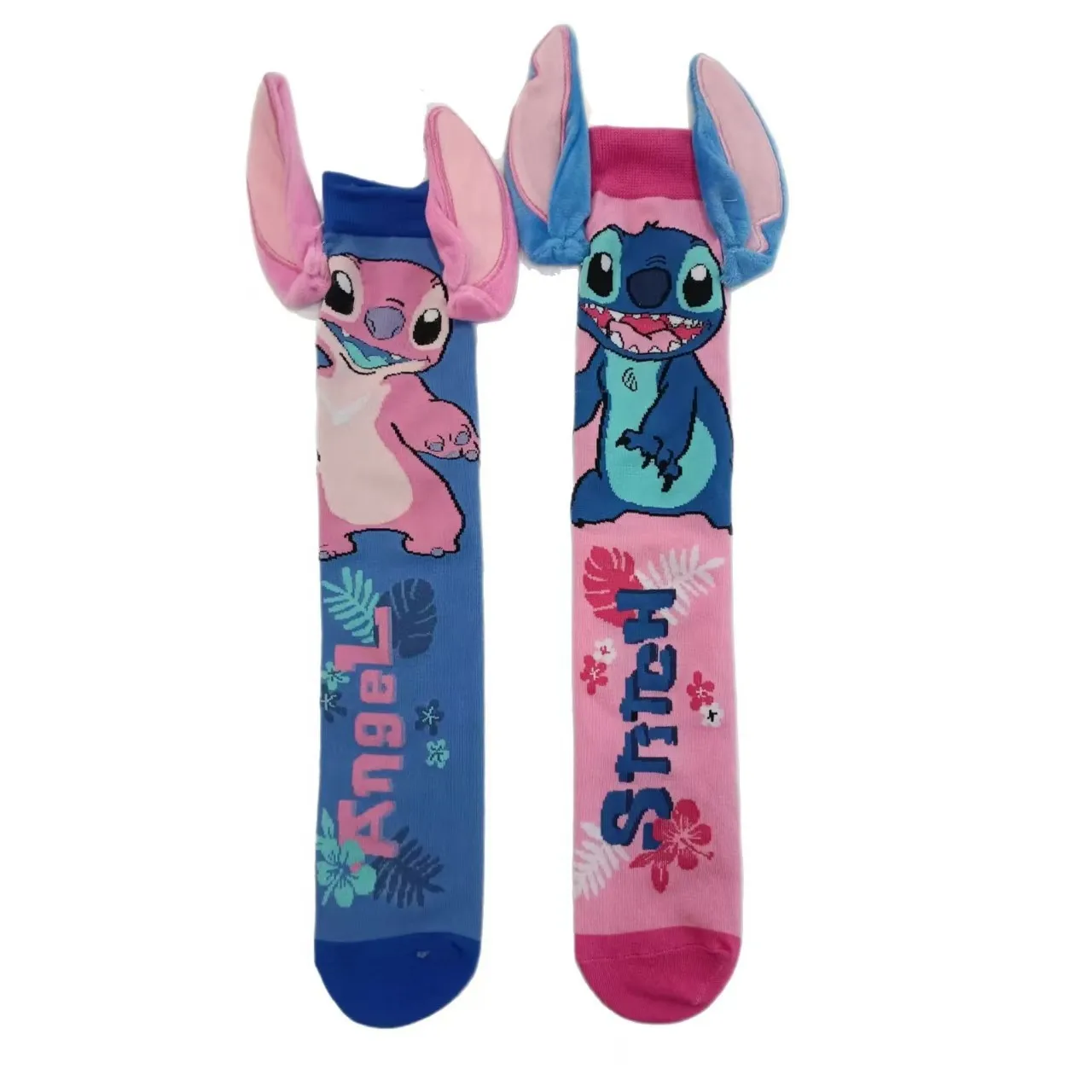 Nuovi calzini Disney Stitch Simpatico cartone animato Anime Quattro stagioni Calzini caldi Ragazzo Ragazza Trendy Punto colorato Calzini lunghi alla moda Regali