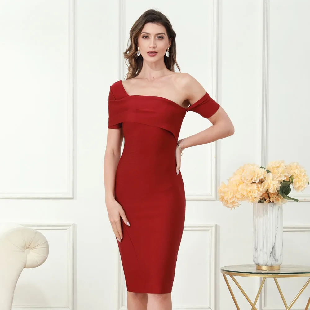 

Красное облегающее женское летнее платье-фасон с завышенной талией, дизайнерское, из полиэстера и спандекса, юбка-карандаш