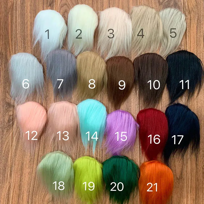 Bjd Doll\'s Wig Simulated Wool Hair Fit To 1/8 1/12,1/6 Bjd Doll Ob11 Doll Change Makeup Accessories Diy Dress Up Accessories