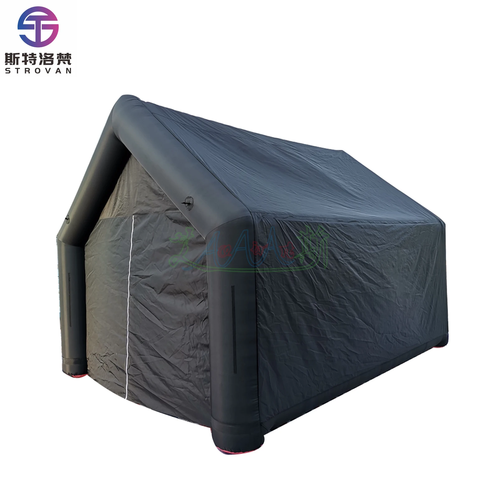 

STLF Commercial Tent, Black Color Inflatable DJ Booth Tent, Inflatable Booth for Night Parties & School Educational Activities