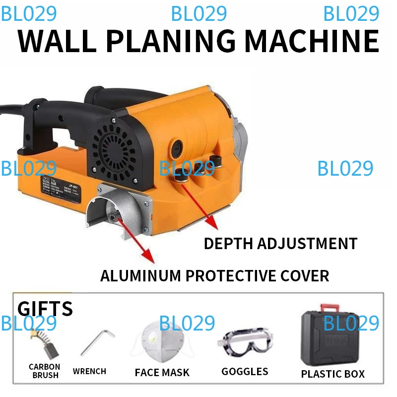 Wall Planer 4580W  Shovel Renovation Plane Rough Planer Old  Refurbishment Dust-Free  Planer 1000-4000rpm