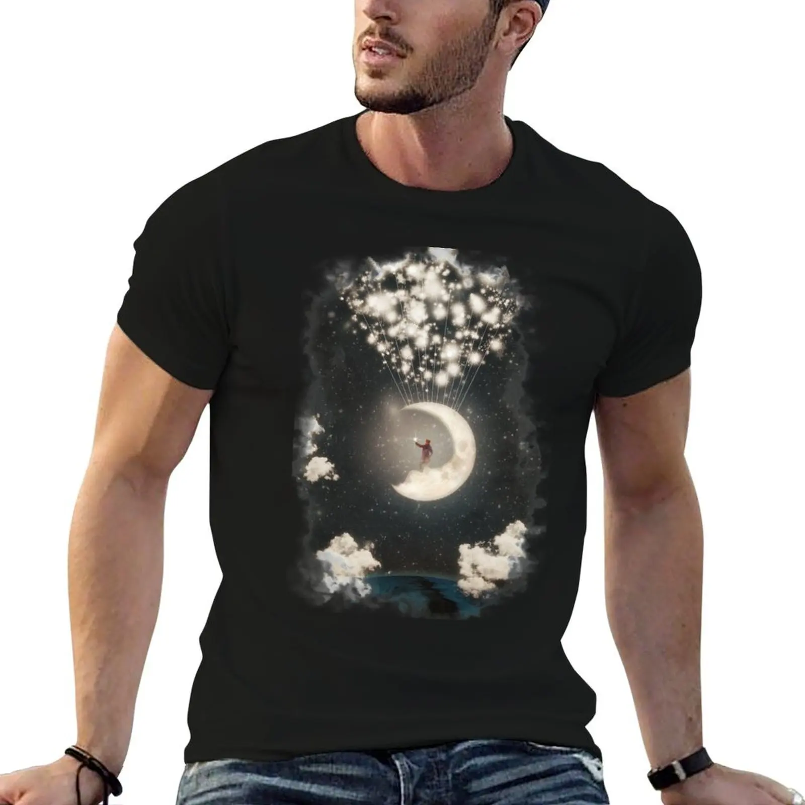 The Big Journey of the Man on the Moon T-Shirt summer clothes new edition custom shirt shirts men