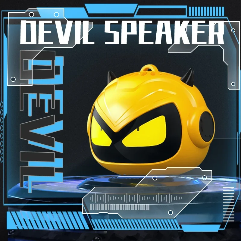 Little Devil Bluetooth-Lautsprecher, Mini, tragbar, kabellos, Soundbox, LED, wechselnder Lichteffekt, 3D-Sound, Stereo, TWS-Subwoofer