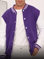 Chaqueta de estilo universitario para hombre, chaqueta de béisbol informal con botones a la moda para primavera y otoño, abrigo versátil