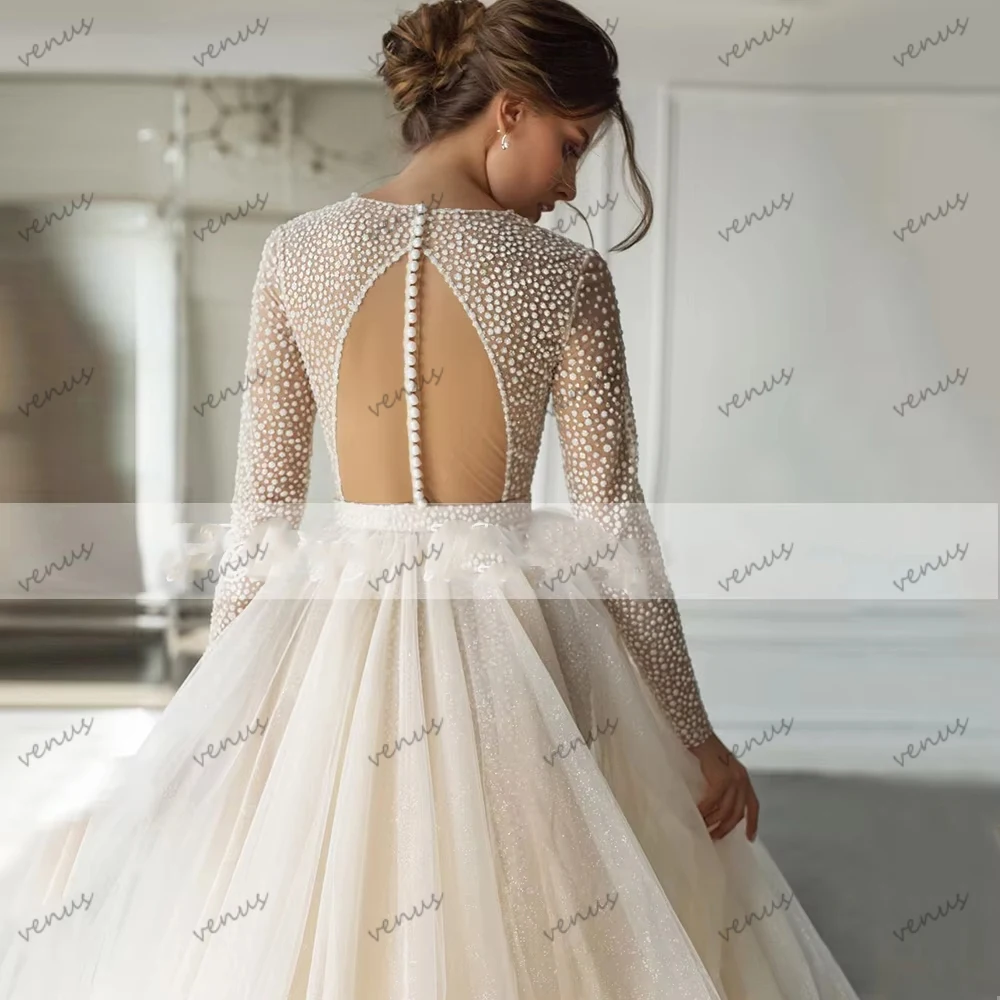 Exquisite Wedding Dresses Glamorous Bridal Gowns Lace Tiered Robes V Neck свадебное платье Vestidos De Novia Customized 2026