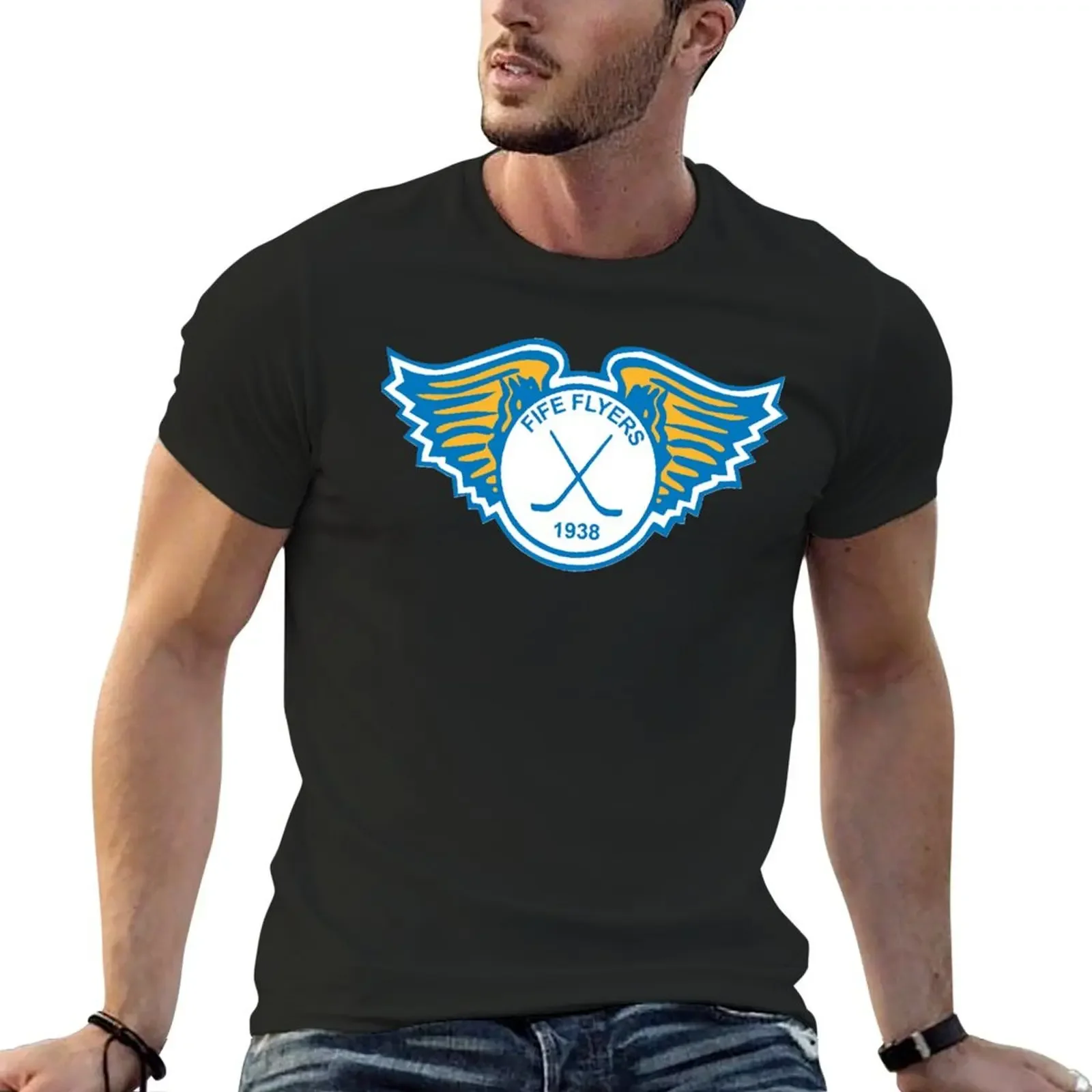 Fife Flyers Hockey Logo Classic T Shirt T-Shirt sweat blacks Men's t-shirts