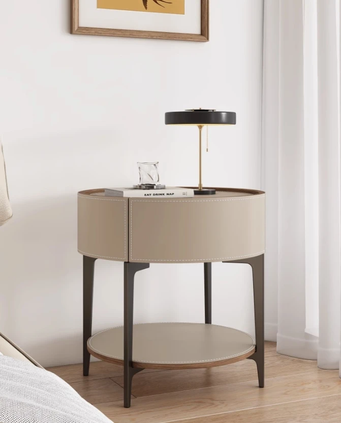Unique Design Bedside Table Modern Aesthetic Italian Luxury Style Nightstands Drawers Storage Mesita De Noche Bedroom Furniture