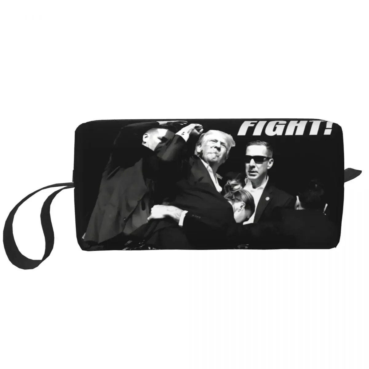 Custom Travel Trump Will Be Back Toiletry Bag Portable American USA Makeup Cosmetic Organizer Women Beauty Storage Dopp Kit Case