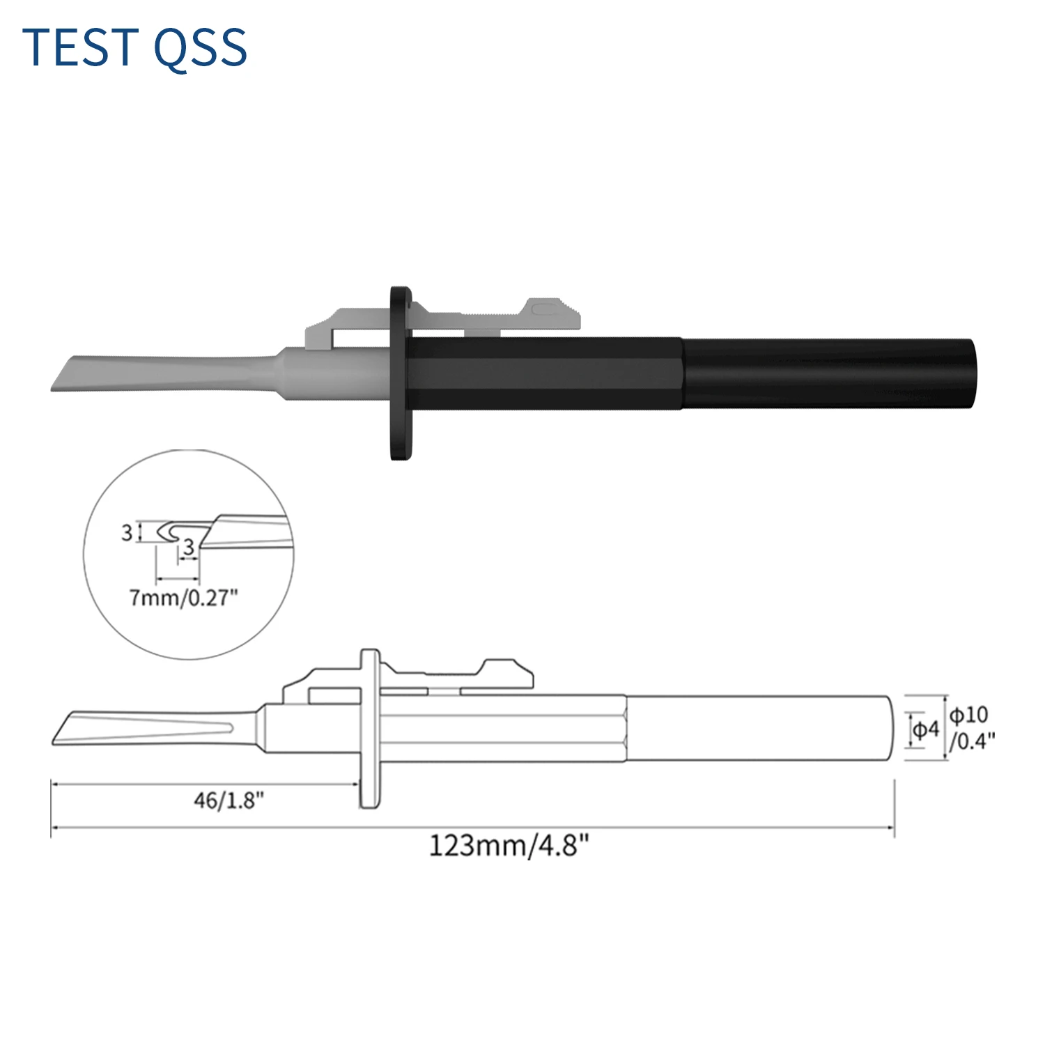 Комплект измерительных проводов для мультиметра QSS с набором тестовых щупов с зажимами типа «крокодил» Проколный щуп для проколов
