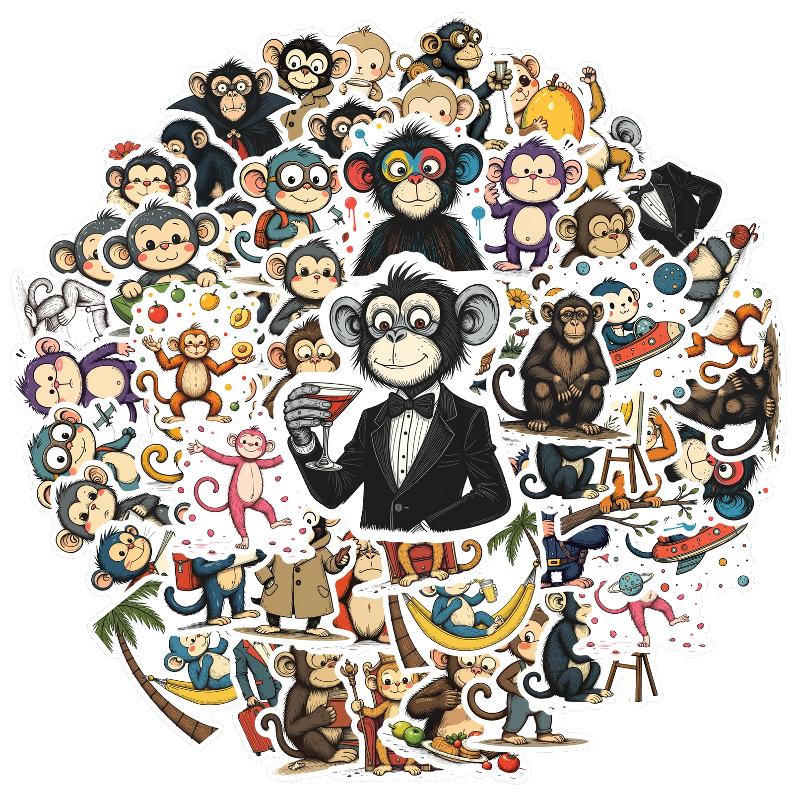 

35pcs-70pcs Humorous Stickers Cartoon Stickers Stickers For Guitar Laptop Helmet Skateboard DIY Phone Guitar