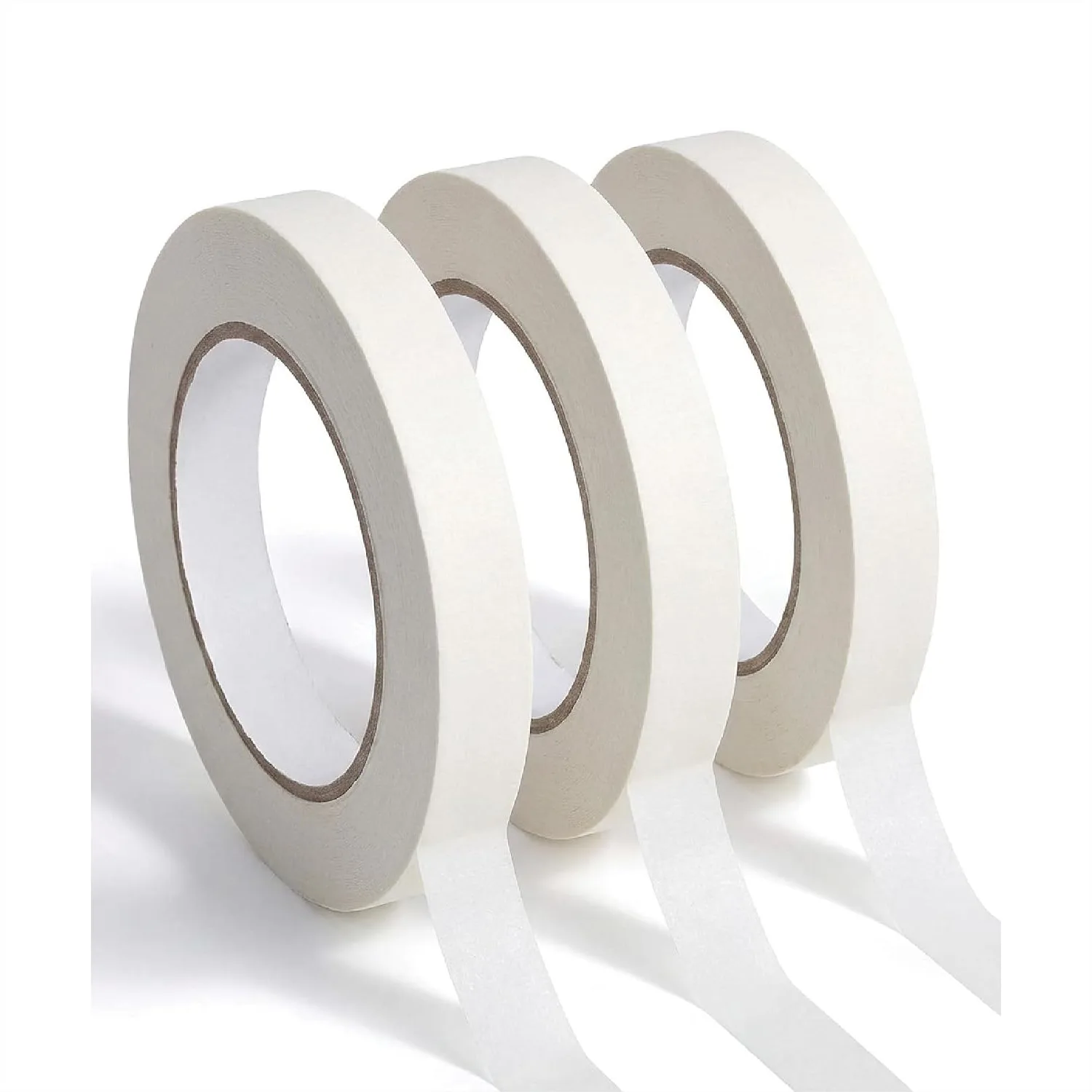 Masking Tape 3-Pack 0.6in x 50yds, Beige, Easy Tear, Acid-Free, Write-On, for Painting & Labeling