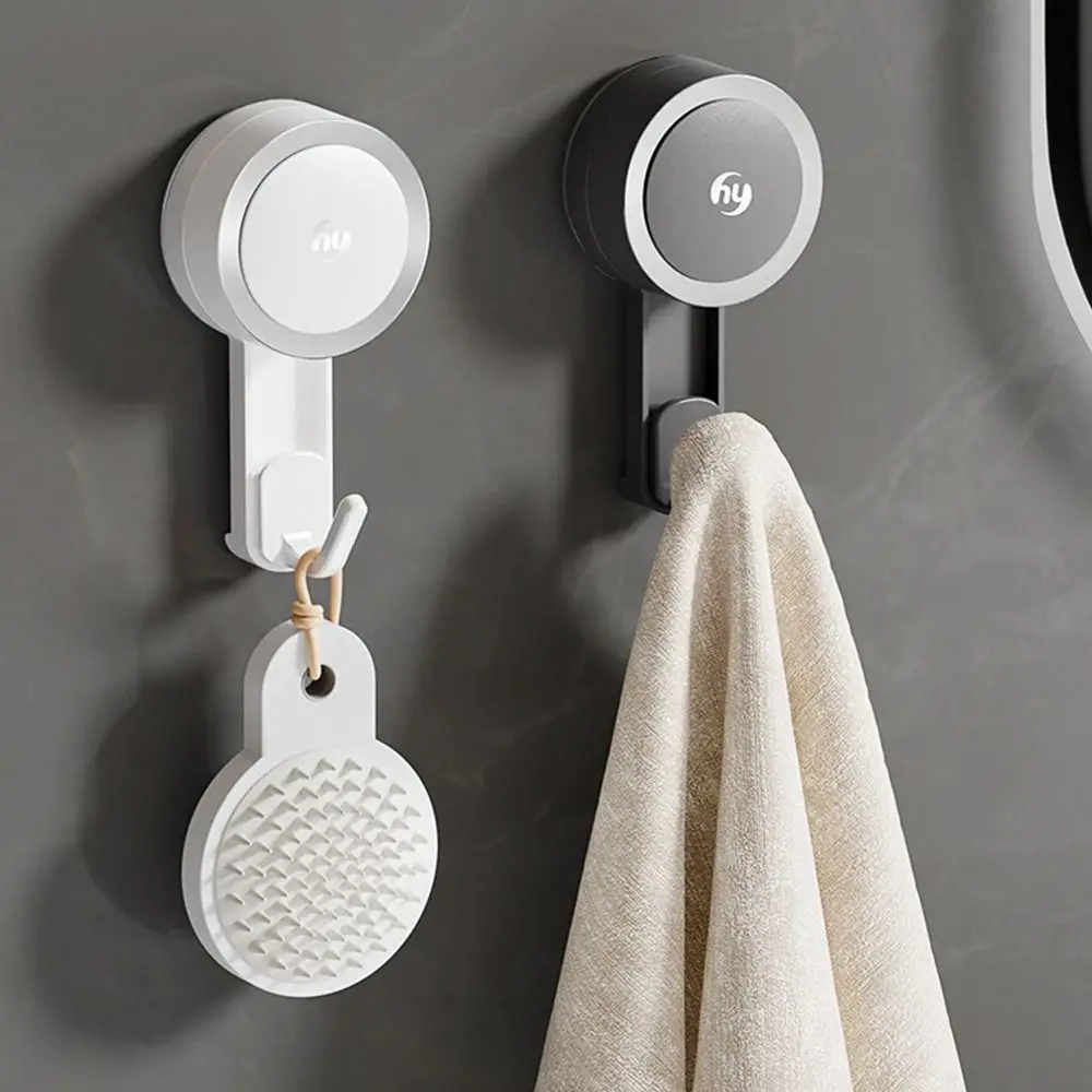 New Vacuum Suction Cup Bathroom Wall Hooks Punch-free Heavy Duty Wall Hanger Reusable Storage Rack