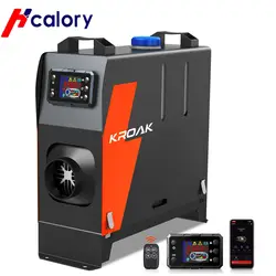 Hcalory-calentador de estacionamiento de coche diésel, todo en uno, 12V, 5KW-8KW, ajustable, para camiones, casas, barcos, autobús, interruptor de llave LCD y control remoto