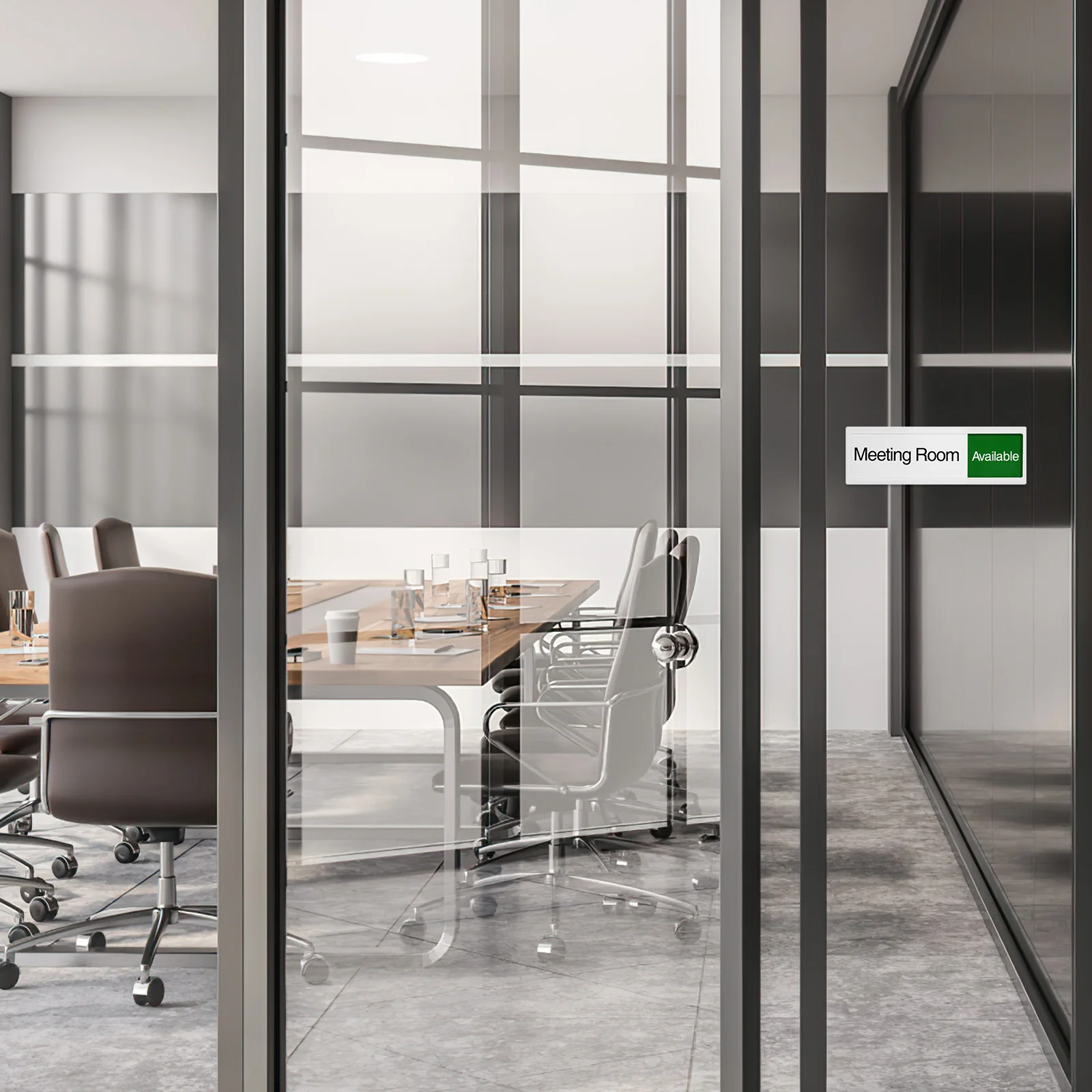 

Meeting In Progress Door Sign Acrylic Office Do Not Disturb Indicator Slider Board Occupied Room Privacy Available