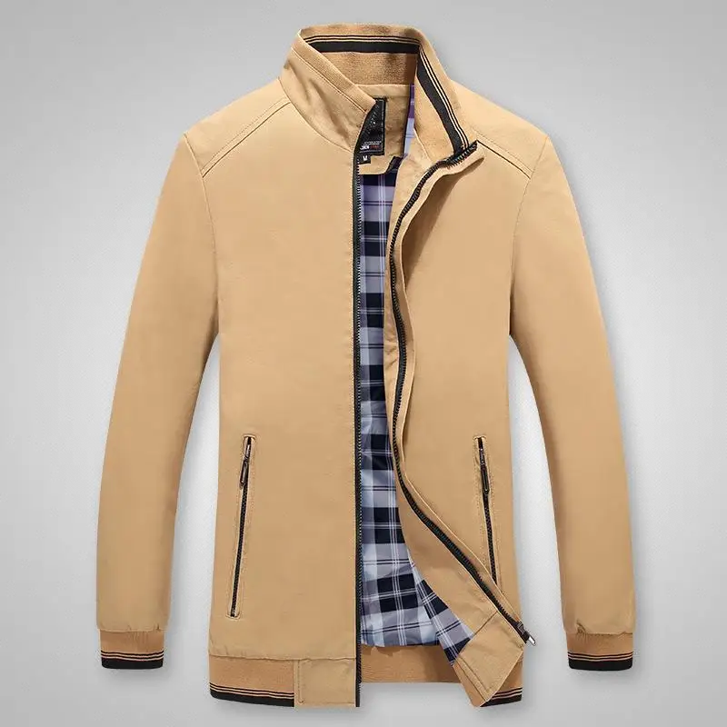 

Men's Casual Cotton Jaet Thin Spring New Sle Faionable Spring Autumn Top Outerwear Loose Fit Long Sve Color