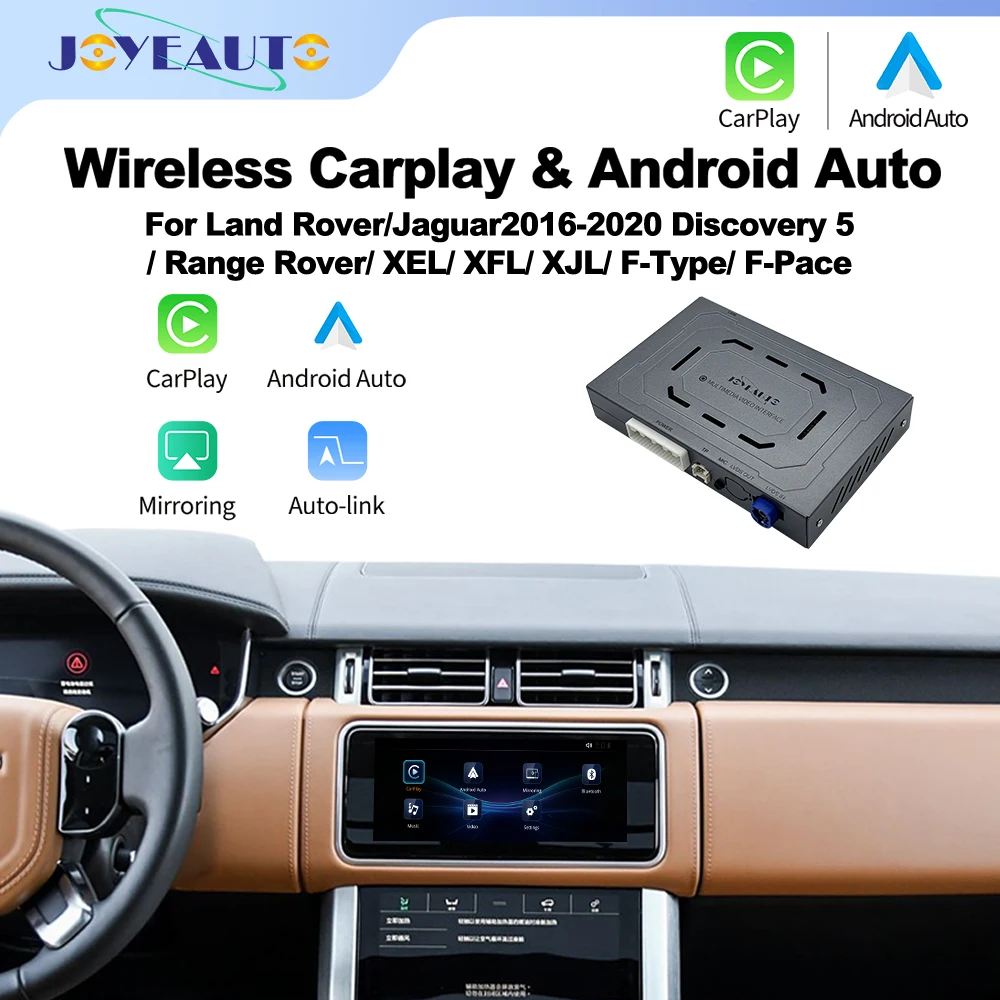 Wireless Apple CarPlay for 2016-2020 Land Rover Discovery 5 Range Rover Jaguar XEL XFL XJL F-Type Android Auto Mirroring AirPlay