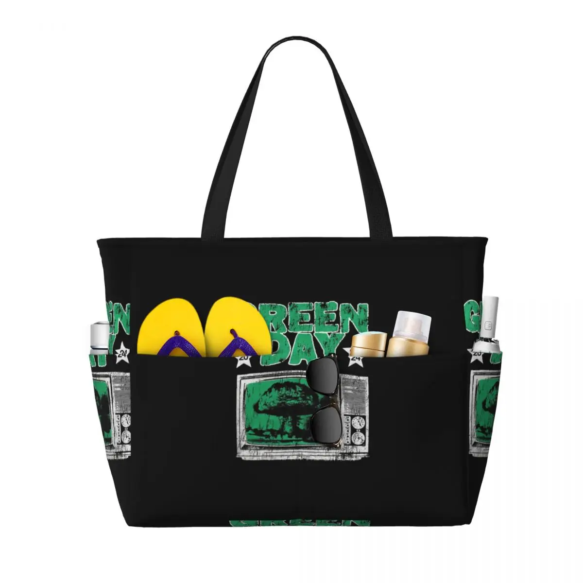 Green Day Beach Tote Bag Sport Gym Yoga Duffle Large Tote Bag Women Travel Bag Fitness bag