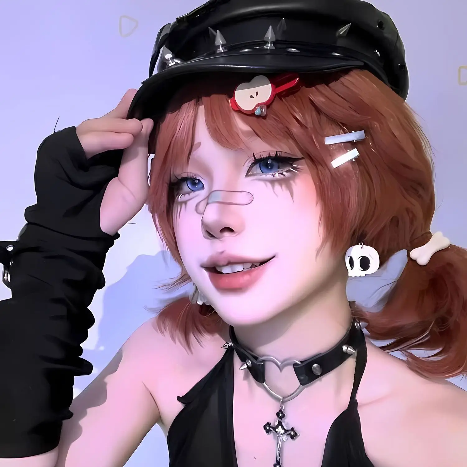 الهوية الخامس المشجع ليلي شعر مستعار تأثيري | شعر أوبورن متوسط الطول في قبعة كاملة كاملة لزي الرسوم المتحركة #3