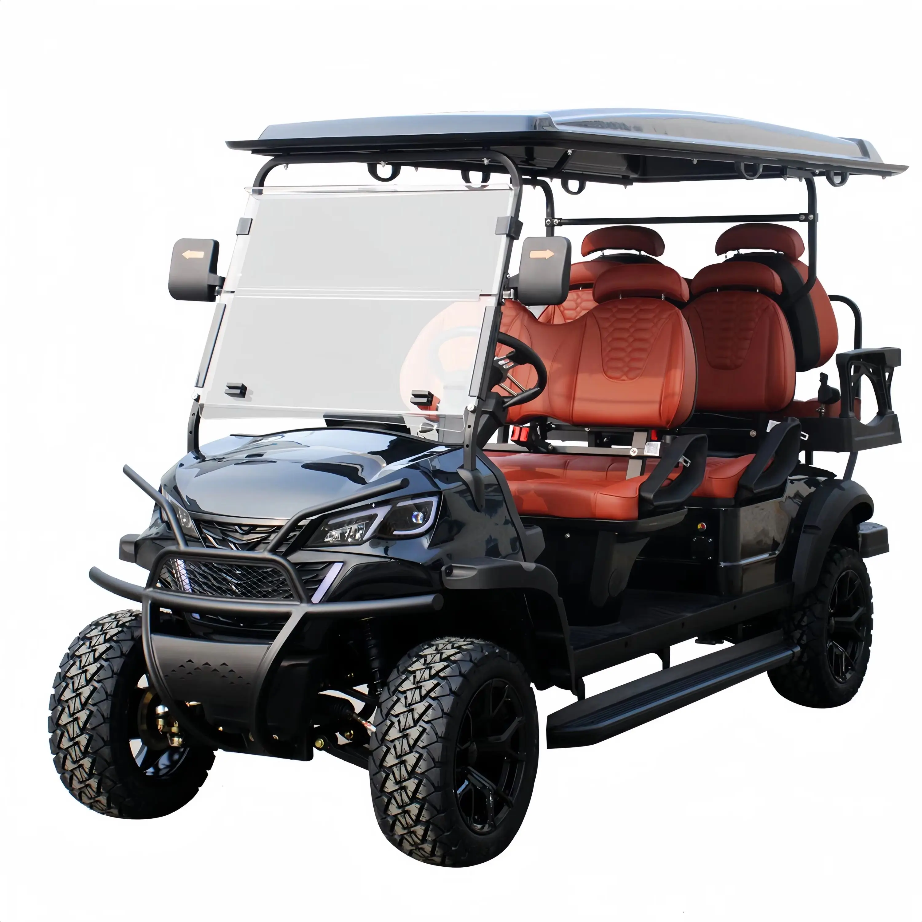 China New Energy Electric Sightseeing Car 4 Seats 48V 60V 72V off Road Golf Cart Hunting Club Car