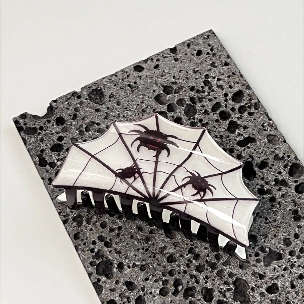 

Fashion Witch Hat Halloween Hair Claw Skeleton Heart Pumpkin Hairpin Skull Head Spider Web Ghost Hair Clip Girls