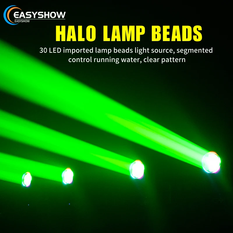 Beam lampu DJ LED 200W lampu sorot Sharpy DMX 200W lampu besar bergerak dengan Halo untuk klub disko