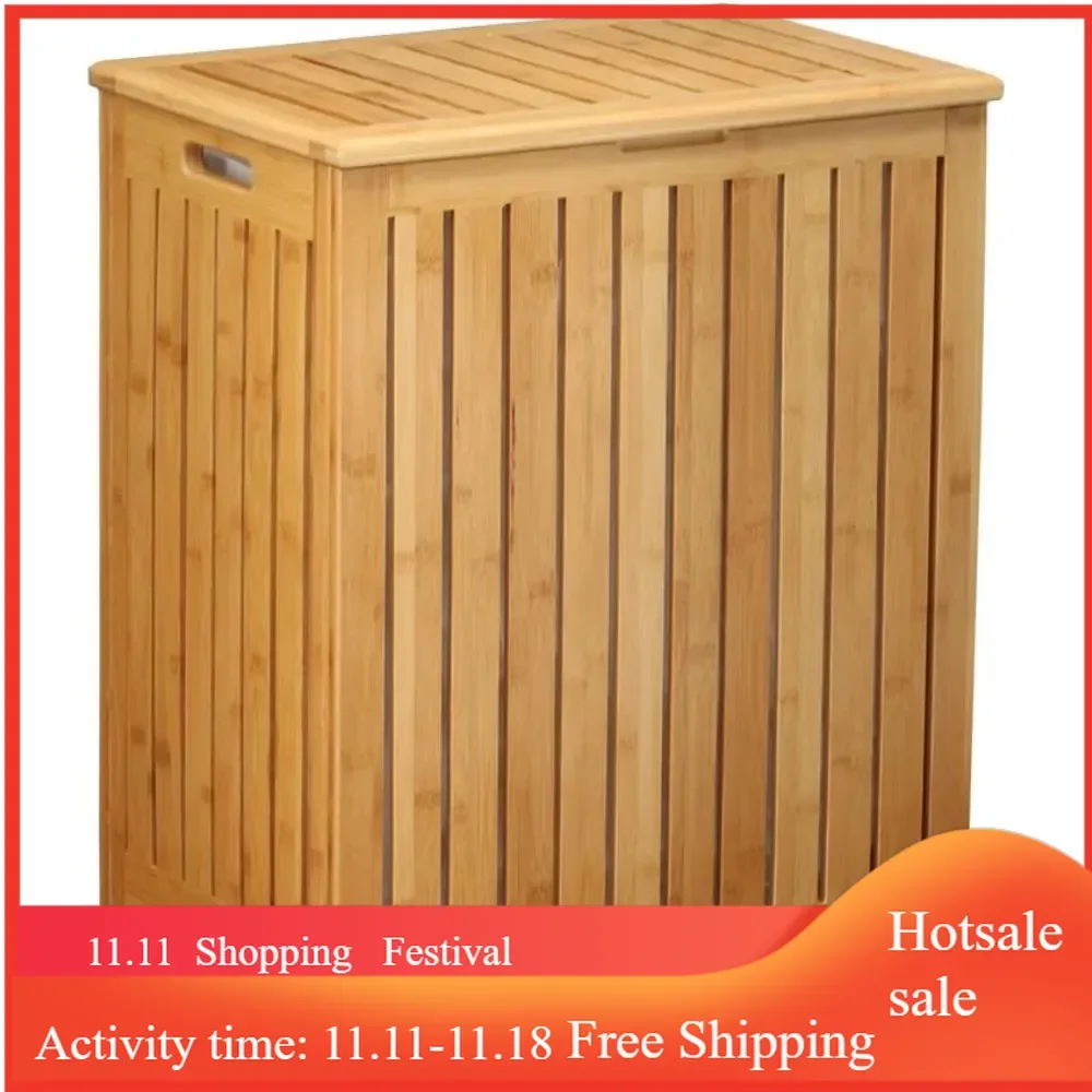 Spa-Style Bamboo Laundry Hamper