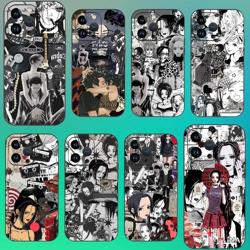 Capa de telefone japonesa clássica anime nana para iphone 16 15 11 13 14 pro max 7 8 plus x xr xs max 12mini capa